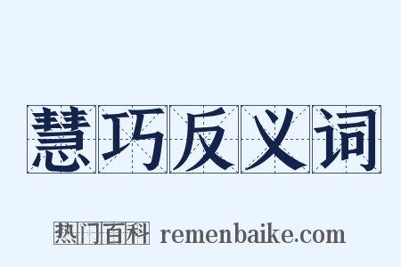 慧巧反义词是什么意思的图片